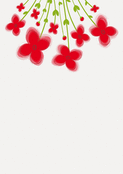 Fleurs rouges et vertes pour ma mamie